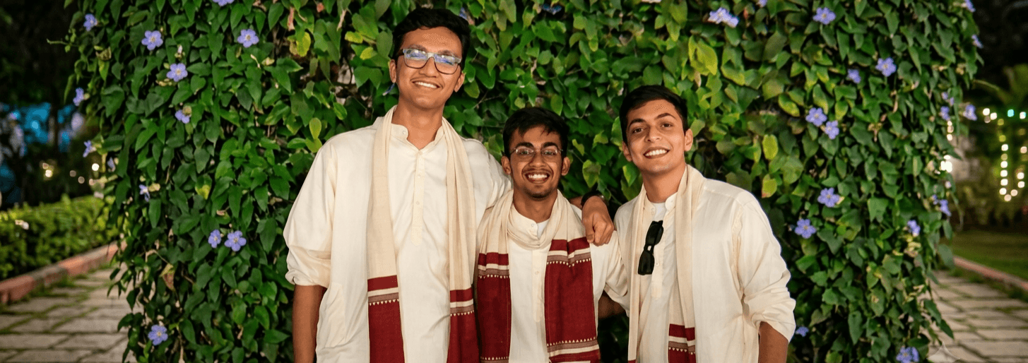 ASCNT STUDIOS team - Mohit Pomal, Kush Bhatt, and Sahil Sharma in 3D production work